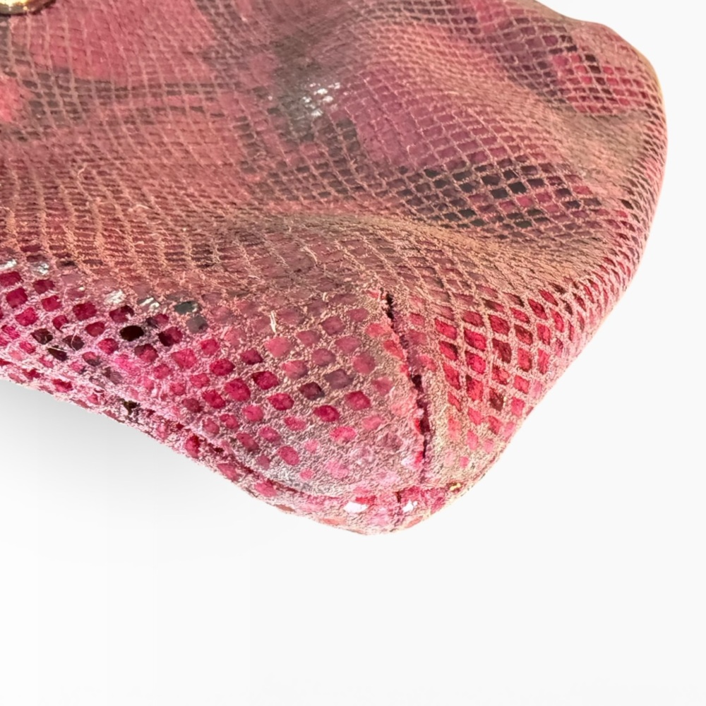 COACH Raspberry Python Embossed Leather Crossbody… - image 6